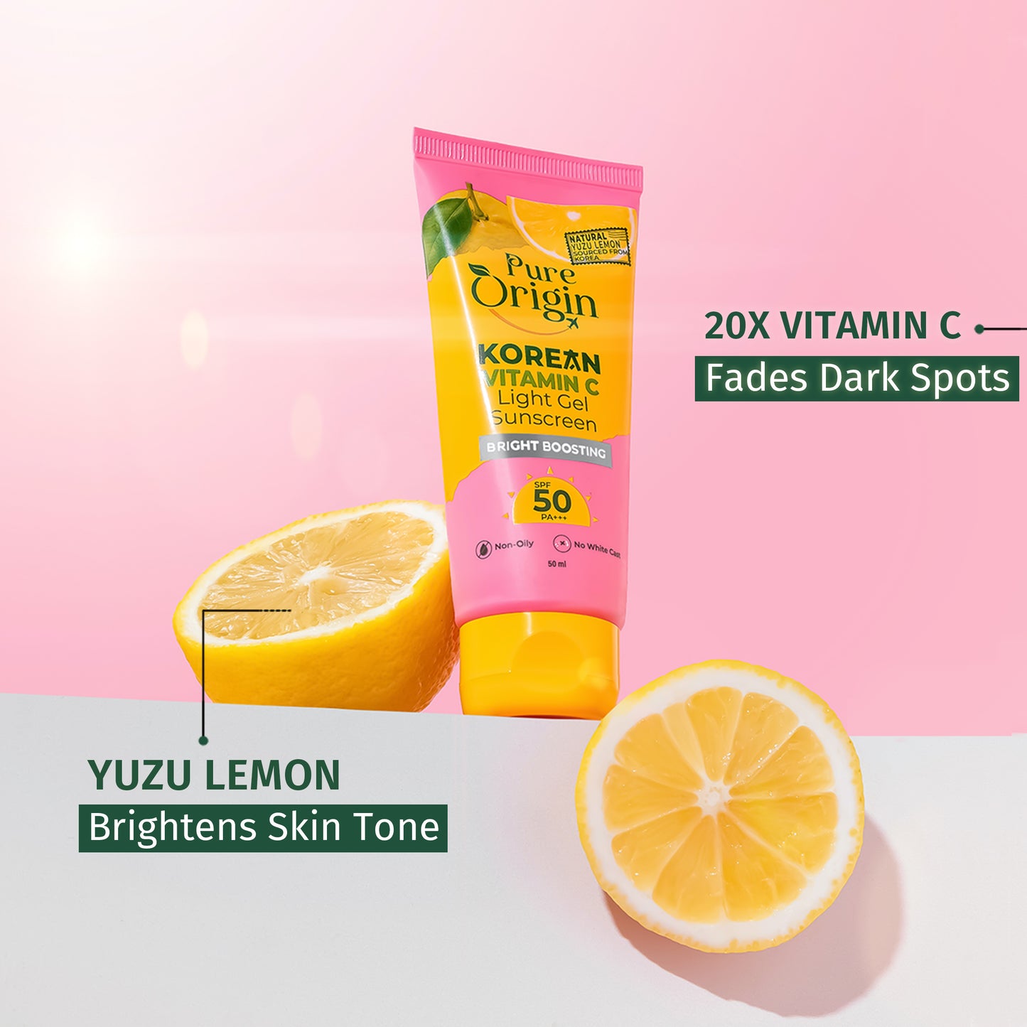 Korean Vitamin C Bright Boosting Light Gel Sunscreen | Pack of 2