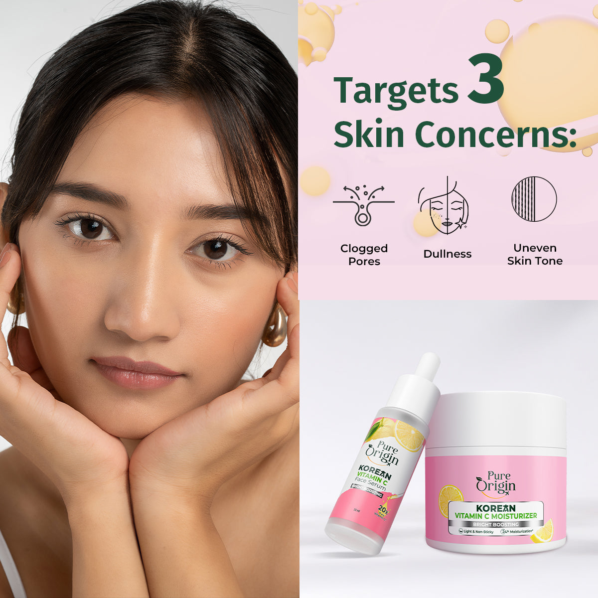 Korean Bright Boosting Yuzu Lemon Serum & Moisturizer Duo