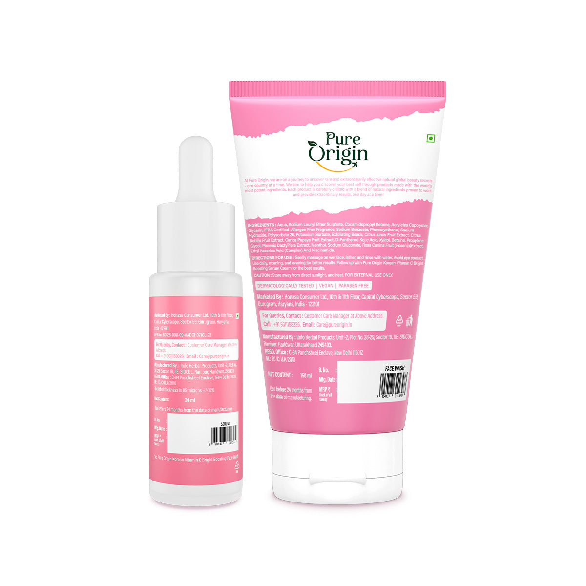 Korean Bright Boosting Yuzu Lemon Serum & Facewash
