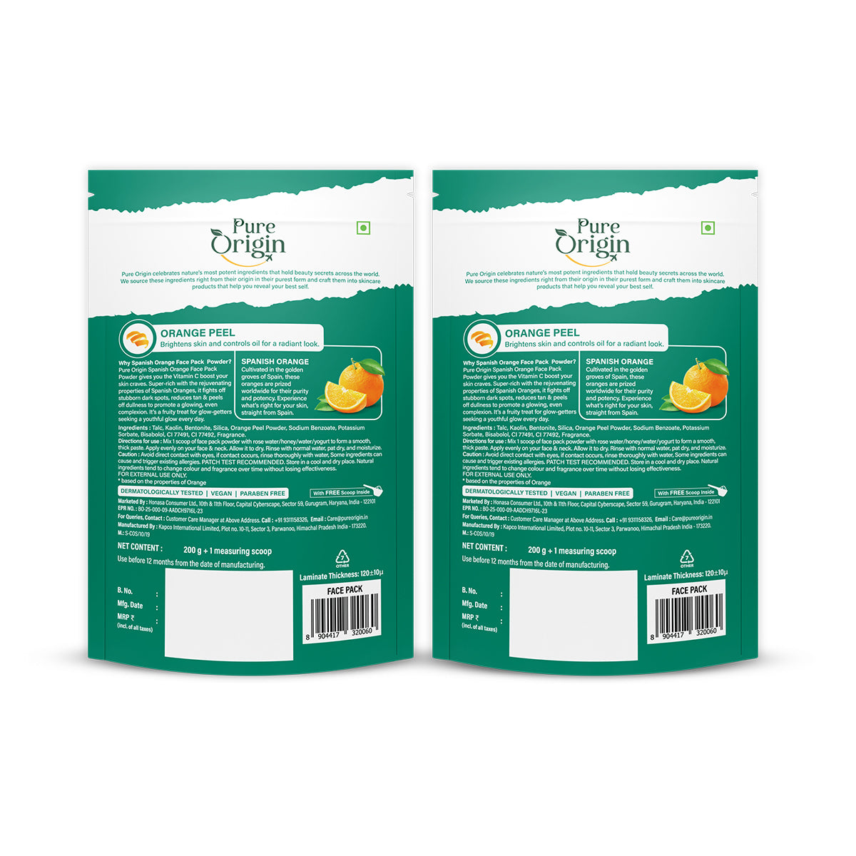Spanish Orange Face Pack Powder | Pack of 2