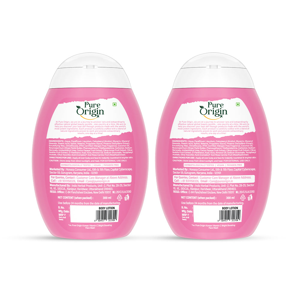 Korean Vitamin C Bright Boosting Body Lotion - Pack of 2