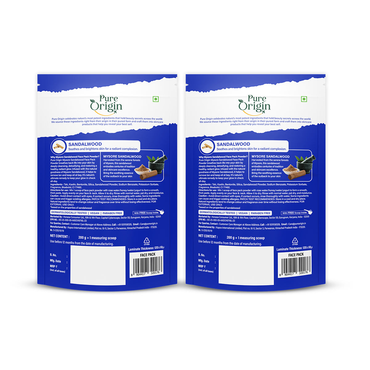 Mysore Sandalwood Face Pack Powder | Pack of 2