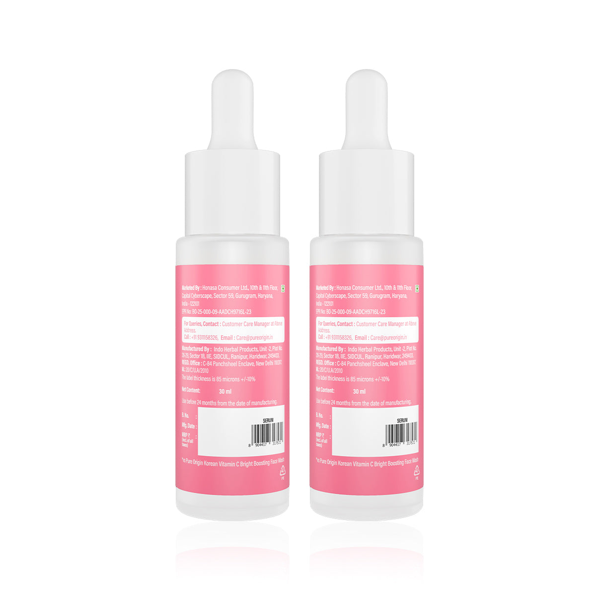 Korean Vitamin C Bright Boosting Face Serum | Pack of 2 - 30 ml