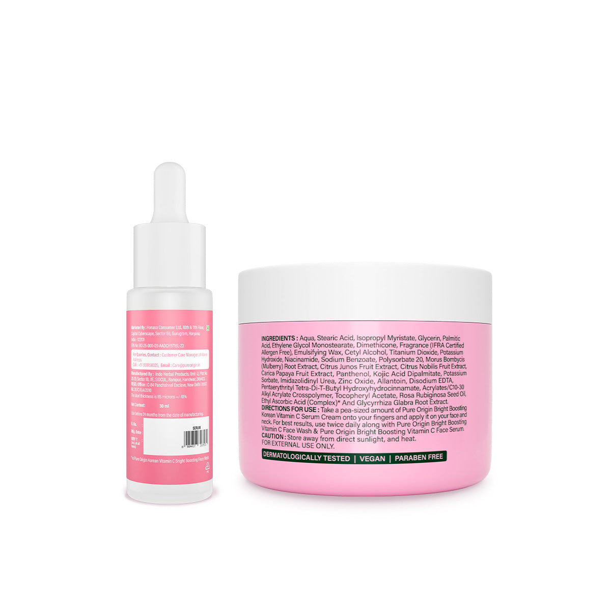 Korean Bright Boosting Yuzu Lemon Serum & Serum Cream Duo