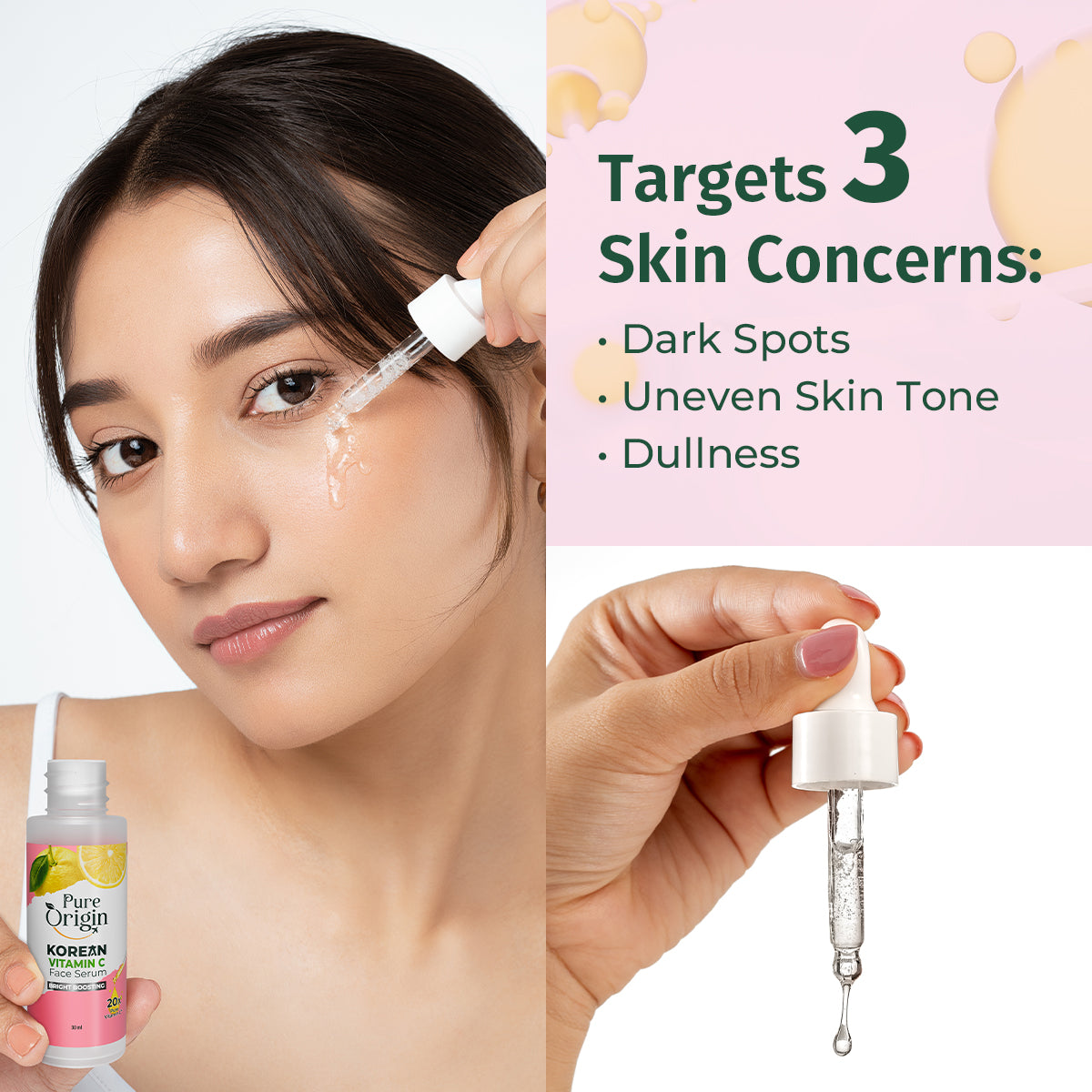 Korean Vitamin C Bright Boosting Serum | Pack of 2 - 10ml + 30ml
