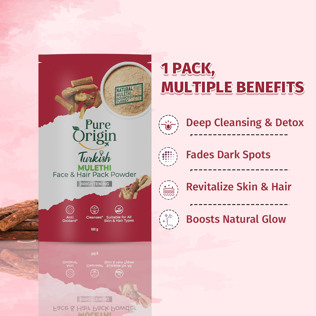 Turkish Mulethi Face & Hair Pack Powder