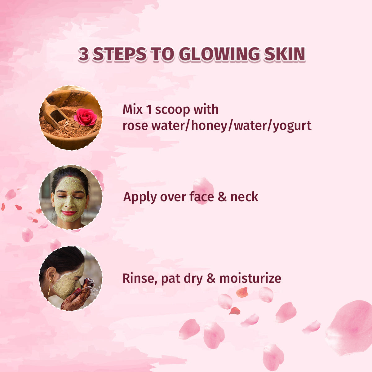 Multani Mitti & Rose Face Pack Powder