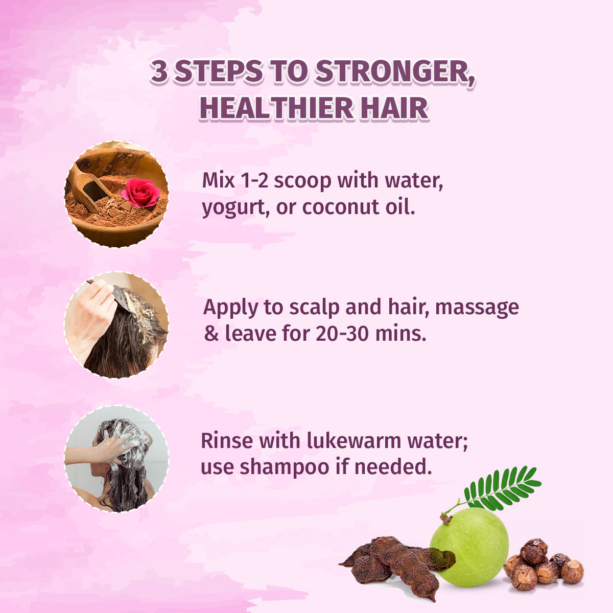 Indian Amla Reetha Shikakai Hair Pack Powder