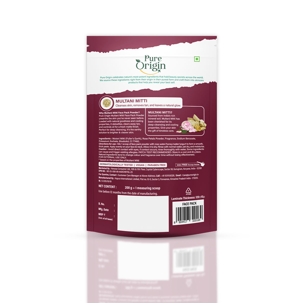 Multani Mitti & Rose Face Pack Powder