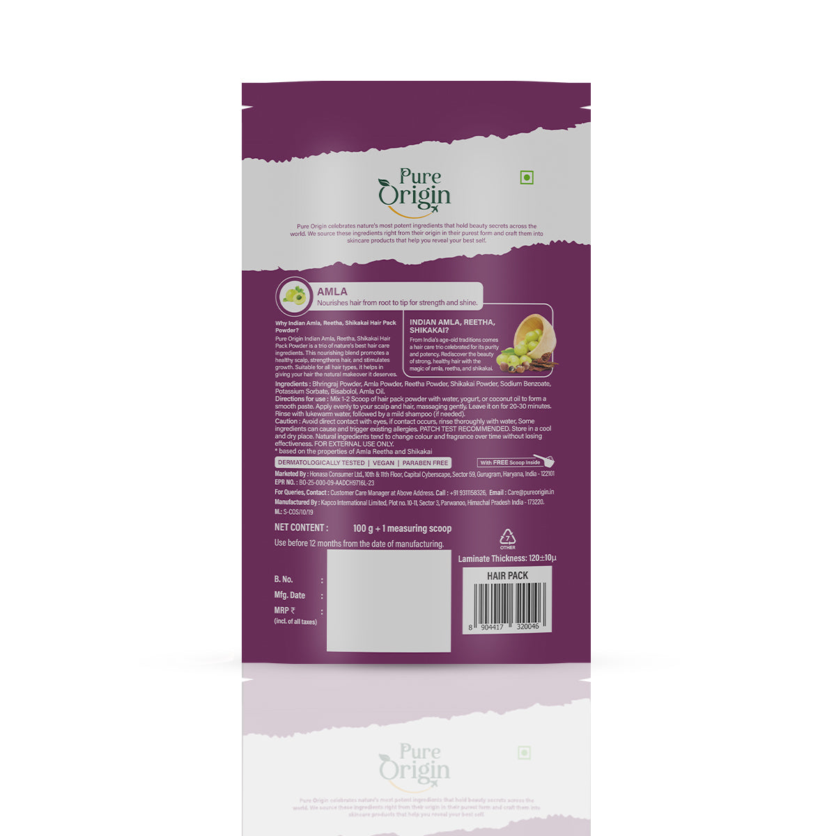 Indian Amla Reetha Shikakai Hair Pack Powder