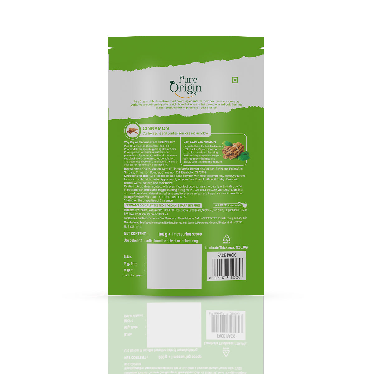 Ceylon Cinnamon Face Pack Powder