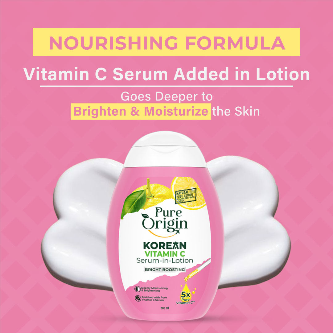 Korean Vitamin C Bright Boosting Body Lotion Pure Origin Skincare