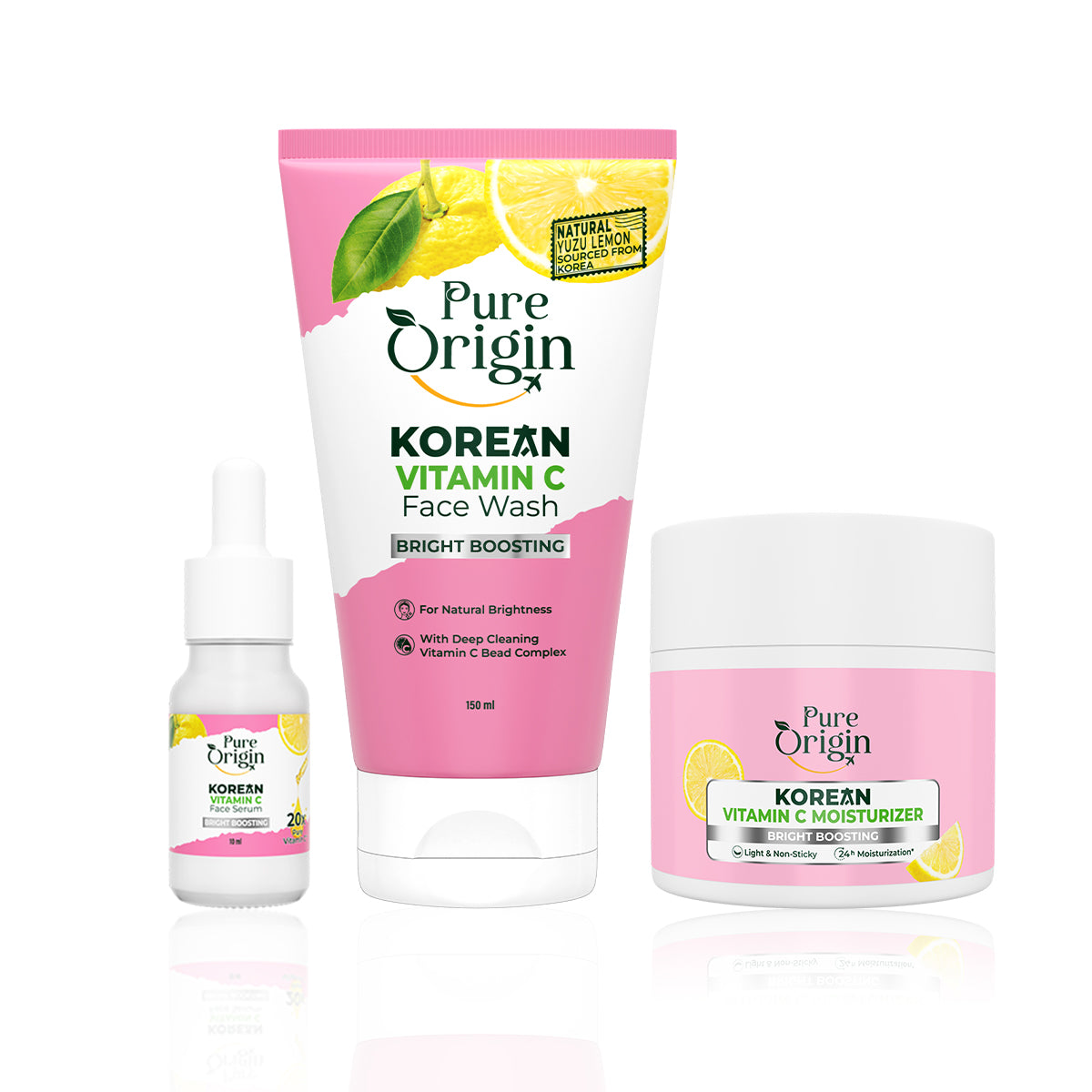 Korean Vitamin C Glow Boost Face Combo – Pure Origin Skincare