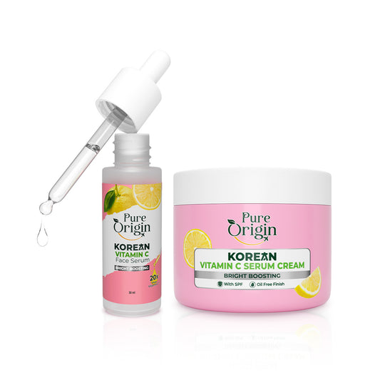 Korean Bright Boosting Yuzu Lemon Serum & Serum Cream Duo