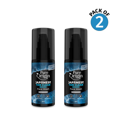 Pure Origin Japanese Tan Clear Kojic Face Wash pack of 2