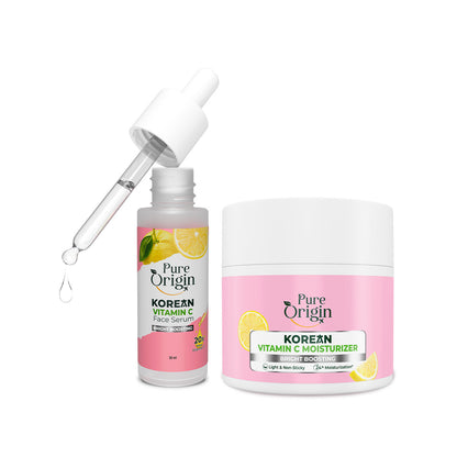 Korean Bright Boosting Yuzu Lemon Serum & Moisturizer Duo