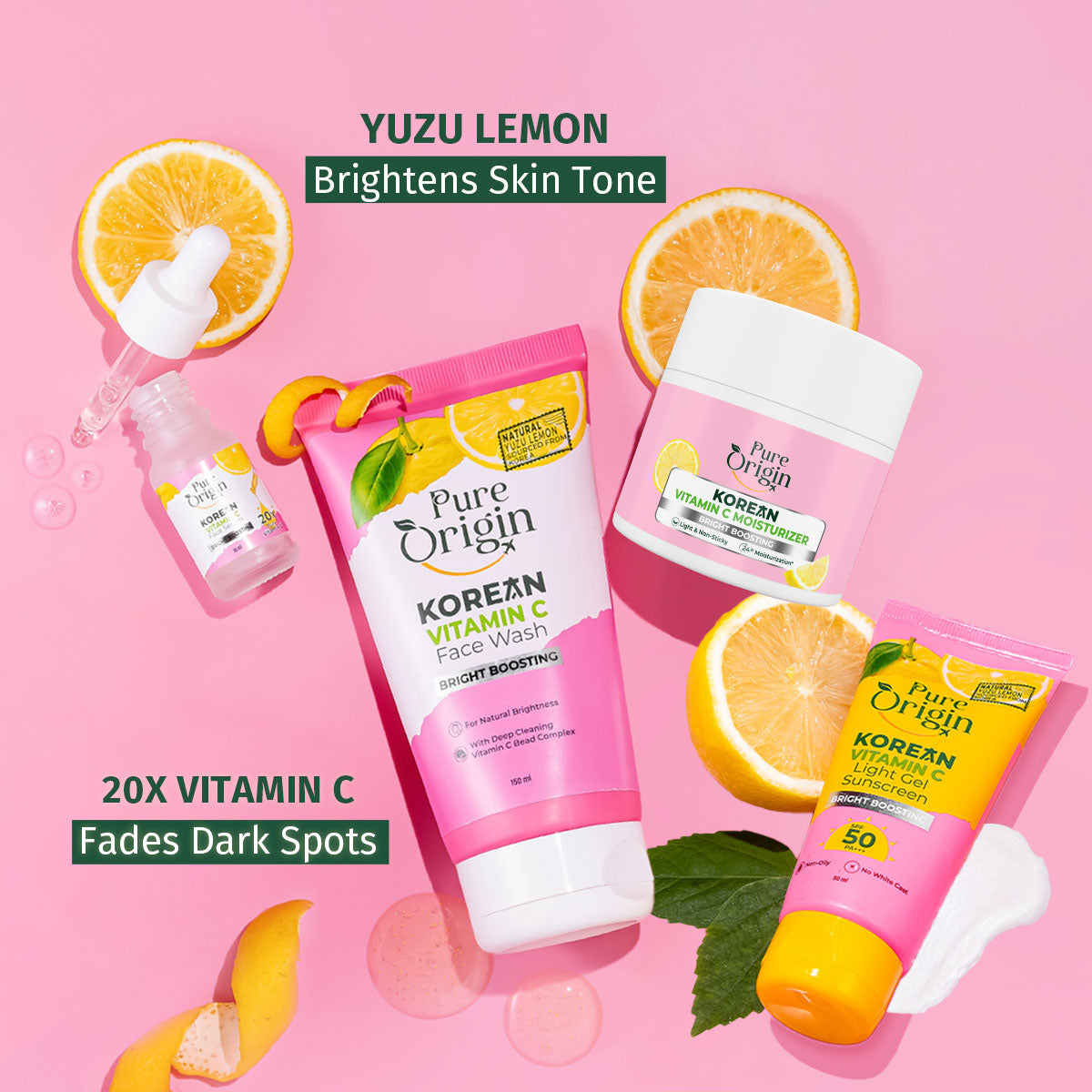 Korean Vitamin C Bright Boost Face Essentials Combo