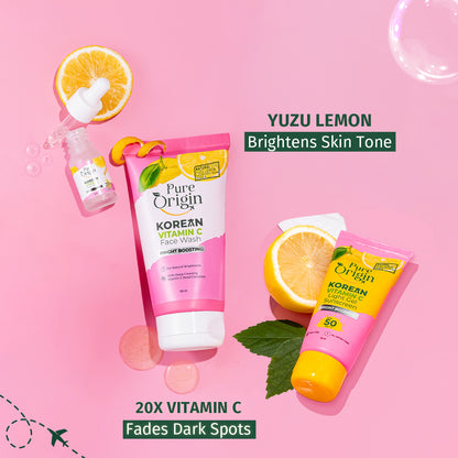 Korean Vitamin C Bright Boosting Daily Glow Up Trio - 10ml Serum