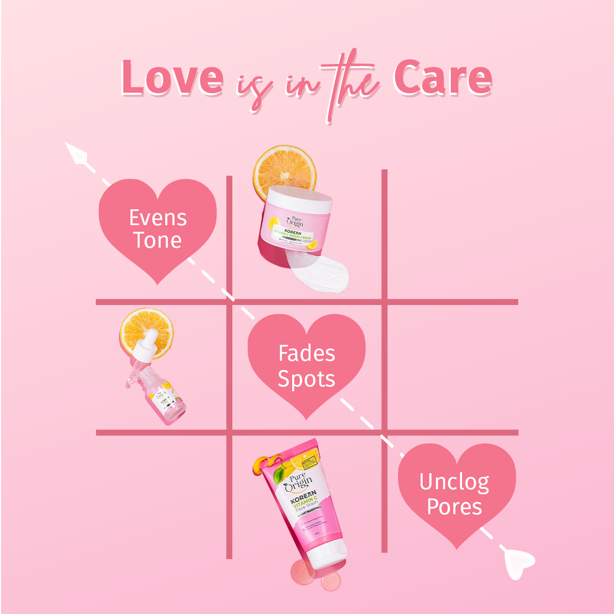 Korean Vitamin C Bright Boosting Kit | Valentine Kit