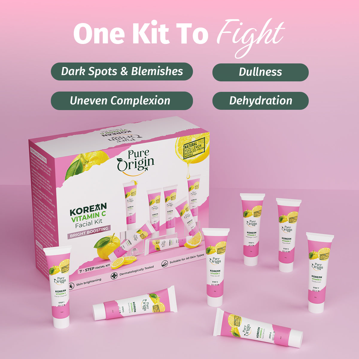 Pure Origin Korean Vitamin C Brightening Facial Kit