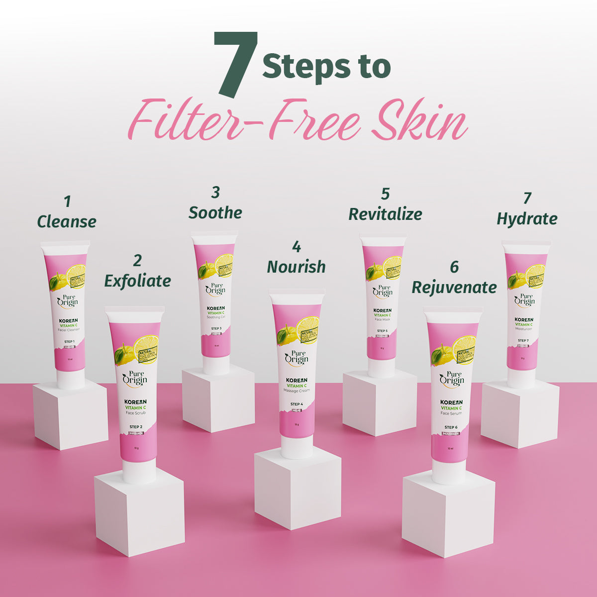 Pure Origin Korean Vitamin C Brightening Facial Kit