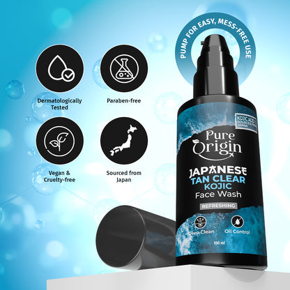 Pure Origin Japanese Tan Clear Kojic Face Wash