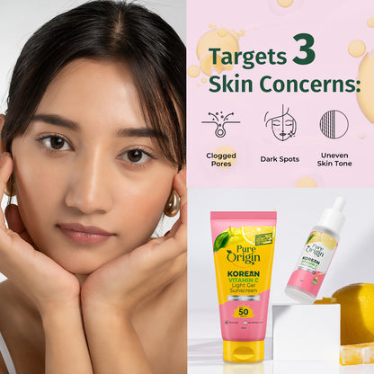 Korean Vitamin C Bright Boosting Serum + Sunscreen