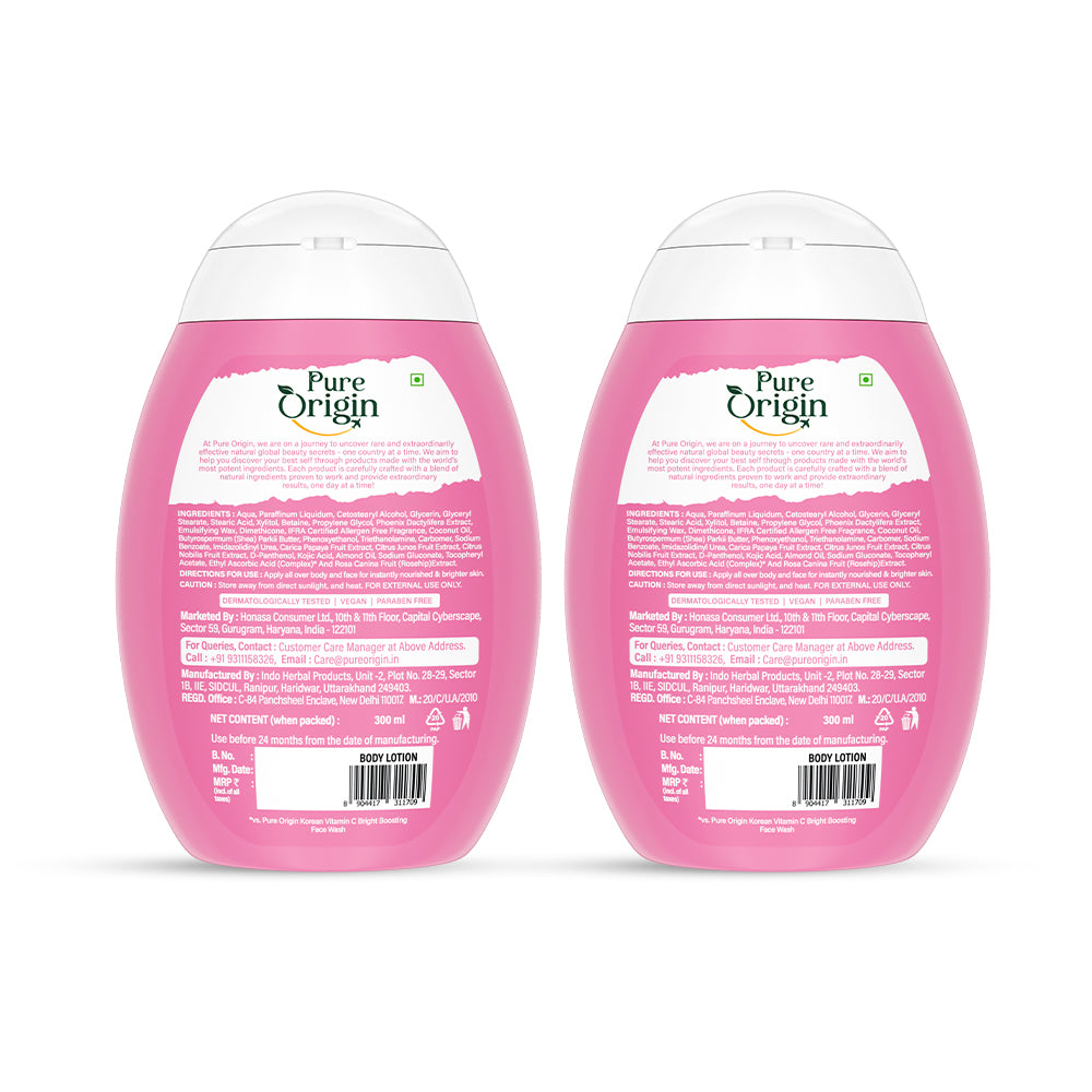 Korean Vitamin C Bright Boosting Body Lotion - Pack of 2