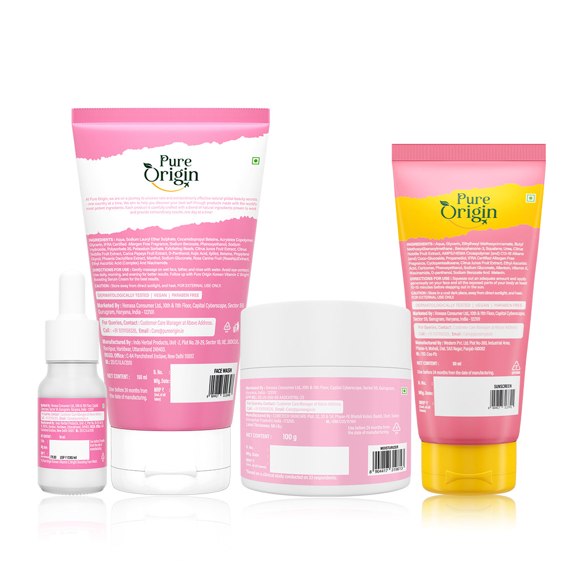 Korean Vitamin C Bright Boost Face Essentials Combo