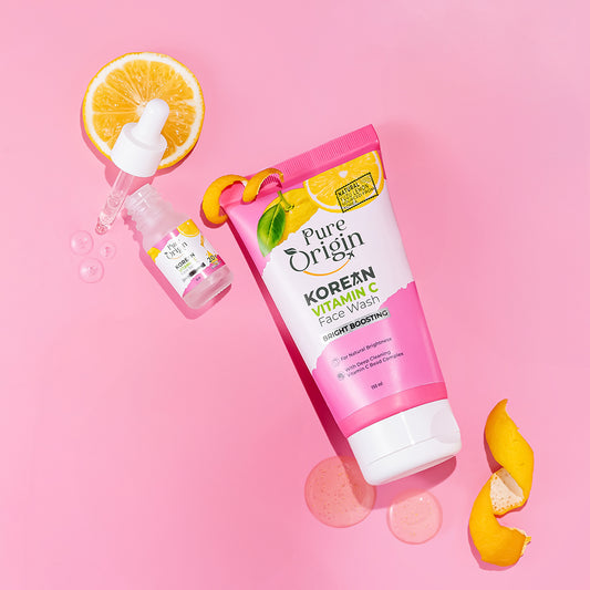 Korean Vitamin C Bright Boosting Face Wash & Face Serum