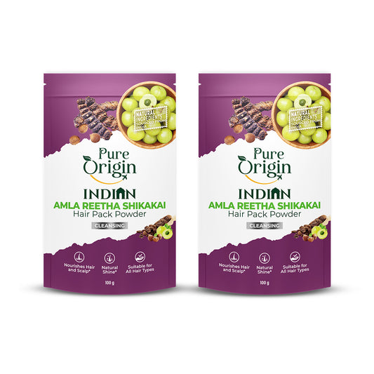Indian Amla Reetha Shikakai Hair Pack Powder | Pack of 2