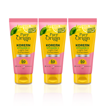 Korean Vitamin C Bright Boosting Light Gel Sunscreen | Pack of 3