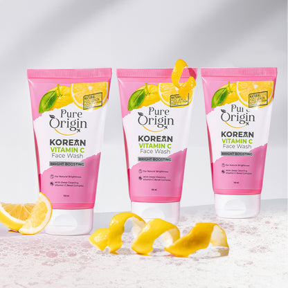 Korean Vitamin C Bright Boosting Face Wash - Pack of 3