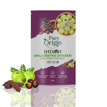 Indian Amla Reetha Shikakai Hair Pack Powder