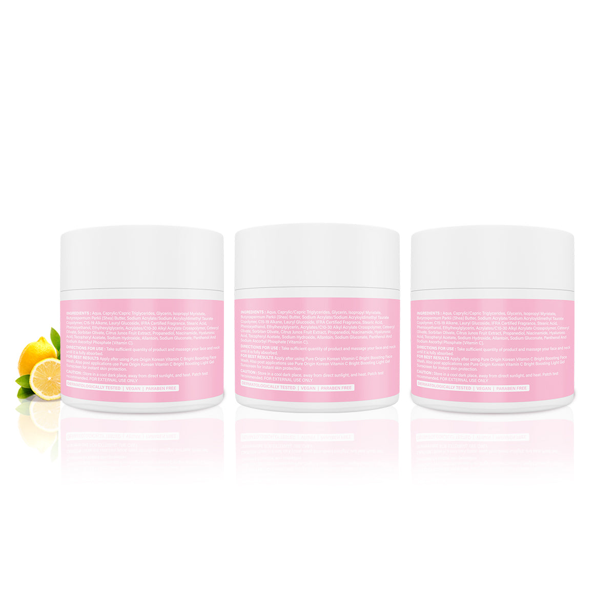 Korean Vitamin C Bright Boosting Moisturizer - Pack of 3