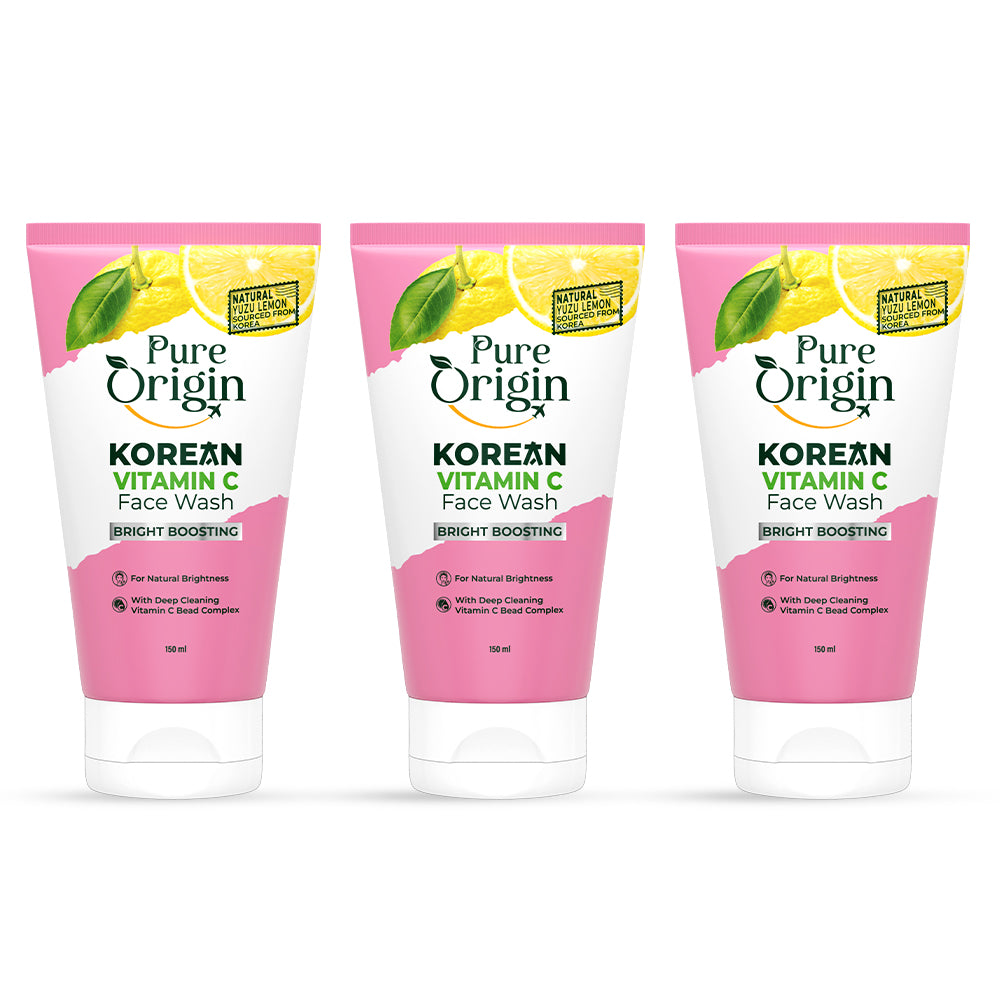 Korean Vitamin C Bright Boosting Face Wash - Pack of 3