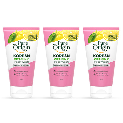 Korean Vitamin C Bright Boosting Face Wash - Pack of 3