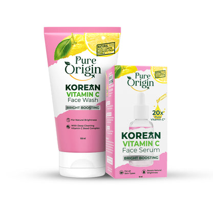 Korean Vitamin C Bright Boosting Face Wash & Face Serum