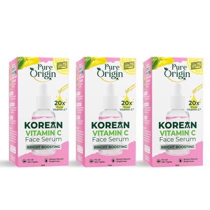 Korean Vitamin C Bright Boosting Face Serum - Pack of 3