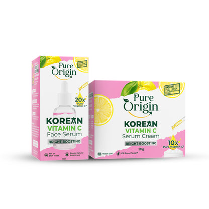 Korean Vitamin C Bright Boosting Serum & Serum Cream