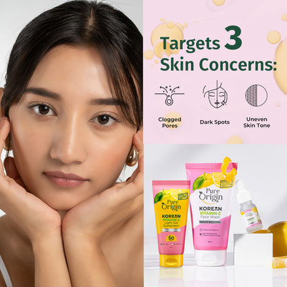 Korean Vitamin C Bright Boosting Daily Glow Up Trio - 10ml Serum