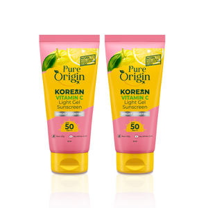 Korean Vitamin C Bright Boosting Light Gel Sunscreen | Pack of 2 - 50 ml